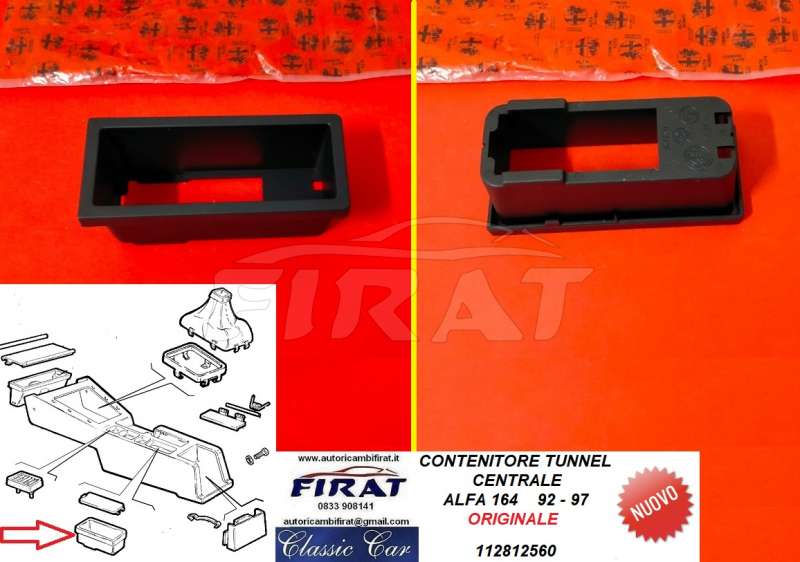 CONTENITORE TUNNEL CENTRALE ALFA 164 92 - 97 (112812560)